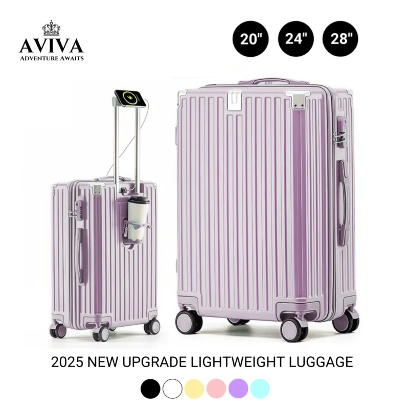 0637c14ee48fe1efeb28616f4c792a6b.png_2200x2200q80.png_ AVIVA Luggage 20/22/24/26/28 Inch USB Charging Cup Holder Waterproof Multifunctional Suitcase