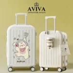 AVIVA Travel Bag Size 20/24 Inches High Quality Lucky Bear Pattern Wheels Carry-On Handbag Luggage Bag Travel