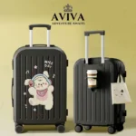 AVIVA Travel Bag Size 20/24 Inches High Quality Lucky Bear Pattern Wheels Carry-On Handbag Luggage Bag Travel