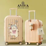 AVIVA Travel Bag Size 20/24 Inches High Quality Lucky Bear Pattern Wheels Carry-On Handbag Luggage Bag Travel